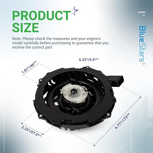 Miniatura 2 de BlueStars 591139 593959 - Conjunto de arranque de retroceso, compatible con BS 595355 590588 593961 08P502 093J02 09P602 09P702 450E 500E 550E 550EX