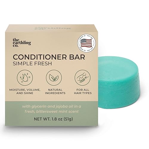 The Earthling Co. Barra acondicionadora  Acondicionador nutritivo para el cabello a base de plantas para hombres, mujeres y niños  Fórmula vegana