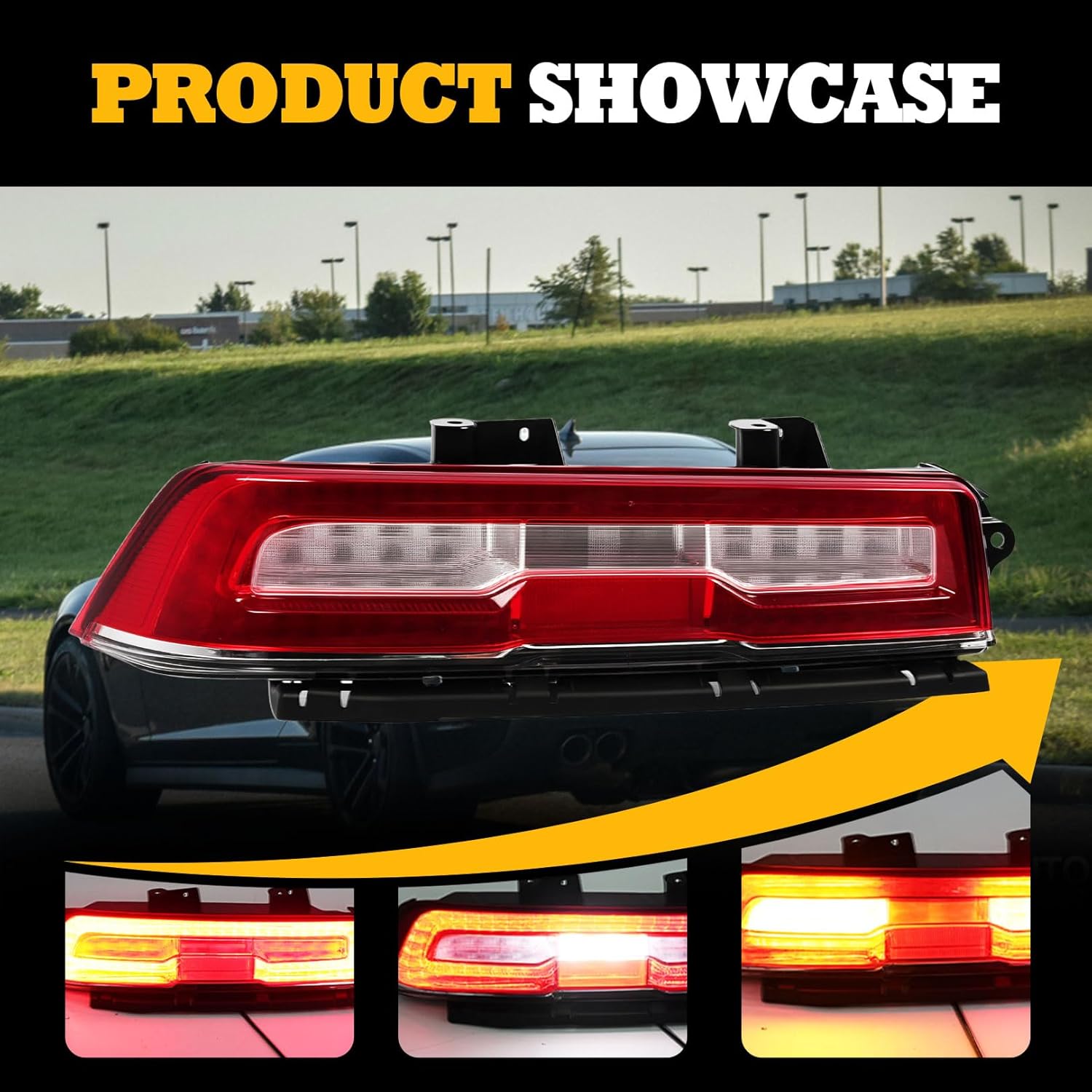 Left Tail Light Assembly Compatible with Camaro ZL1 2014 2015 Rear Brake Light Taillamp GM2800266 (Left)