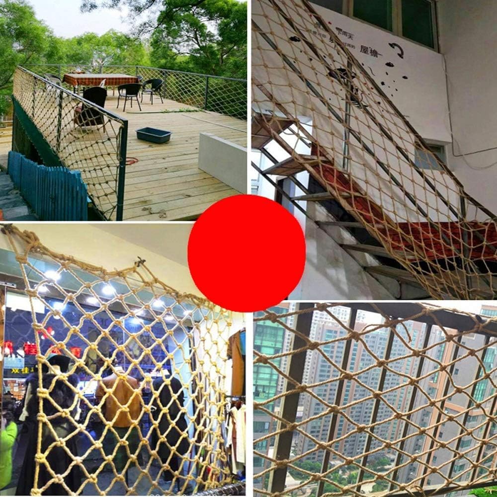 Red de Cuerda cáñamo Seguridad - Valla for bebés Barandilla Escaleras Balcón protección for niños prevención caídas(1m*3m)