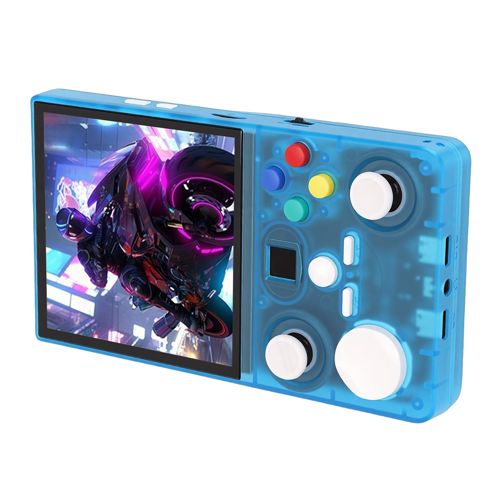 EMUKOEP Console di Gioco Portatile con Doppio Joystick con Schermo MIPI HD da 4 Pollici, Operativo Open Source Vasta Libreria di Giochi (128G)