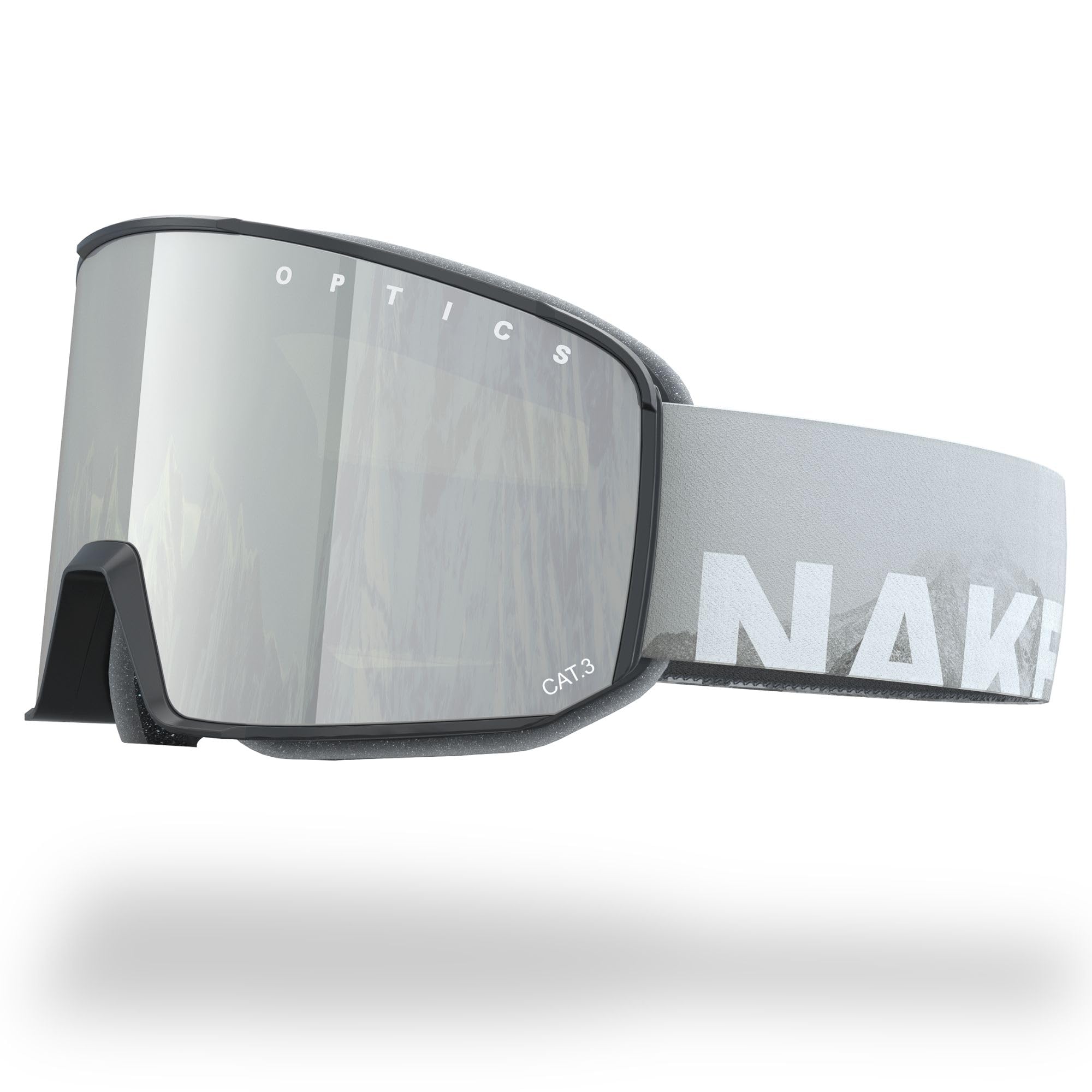 NAKED Optics SOLAR Gafas de esquí para hombre y mujer, resistentes gafas de esquí unisex para hombre y mujer, gafas de nieve de alta calidad con sistema magnético para lentes intercambiables (opcional