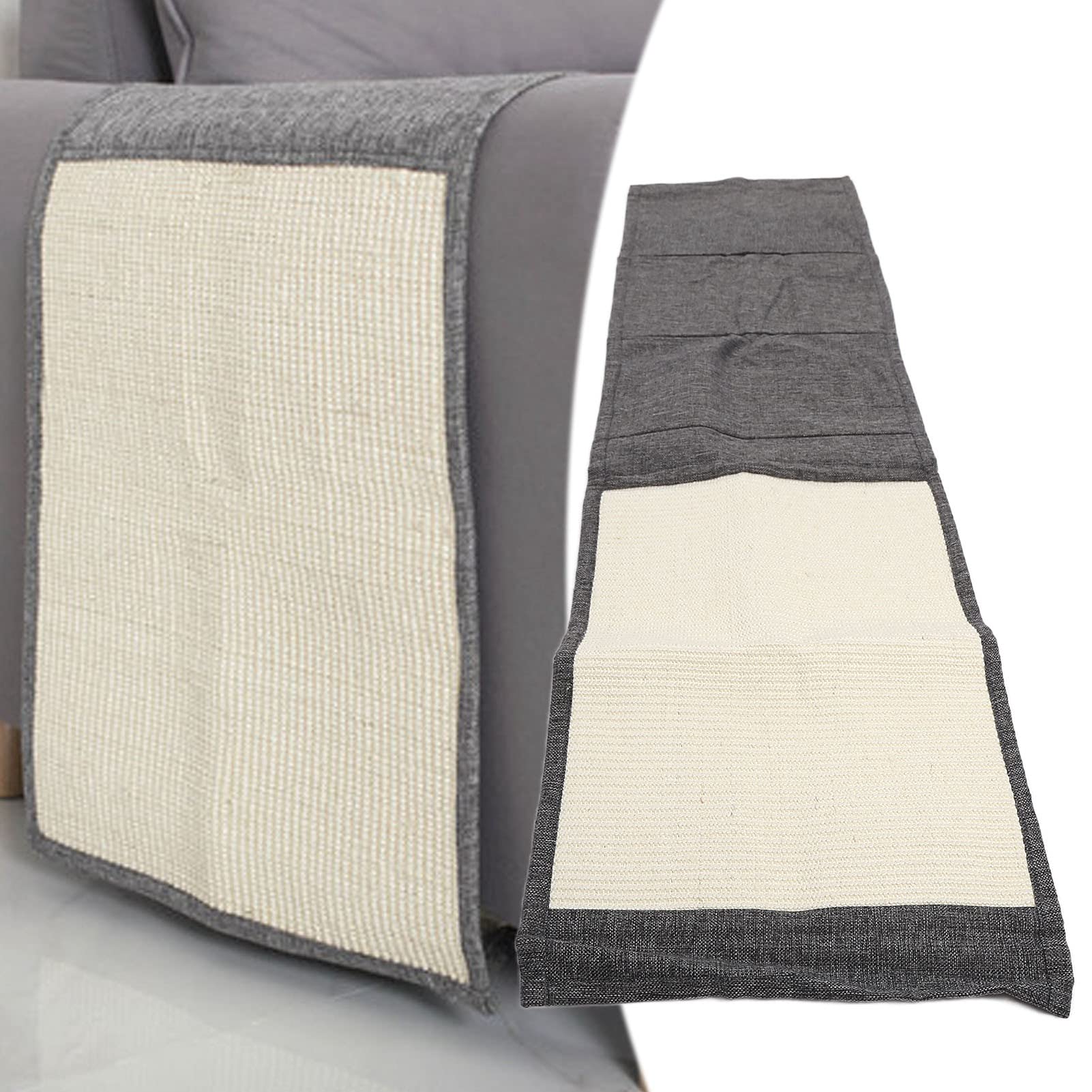 Funda de sofá antiarañazos para gatos, protector de muebles, tela duradera, fácil de limpiar, protector extraíble para mascotas (Estilo de puerta trasera (45 * 175cm))
