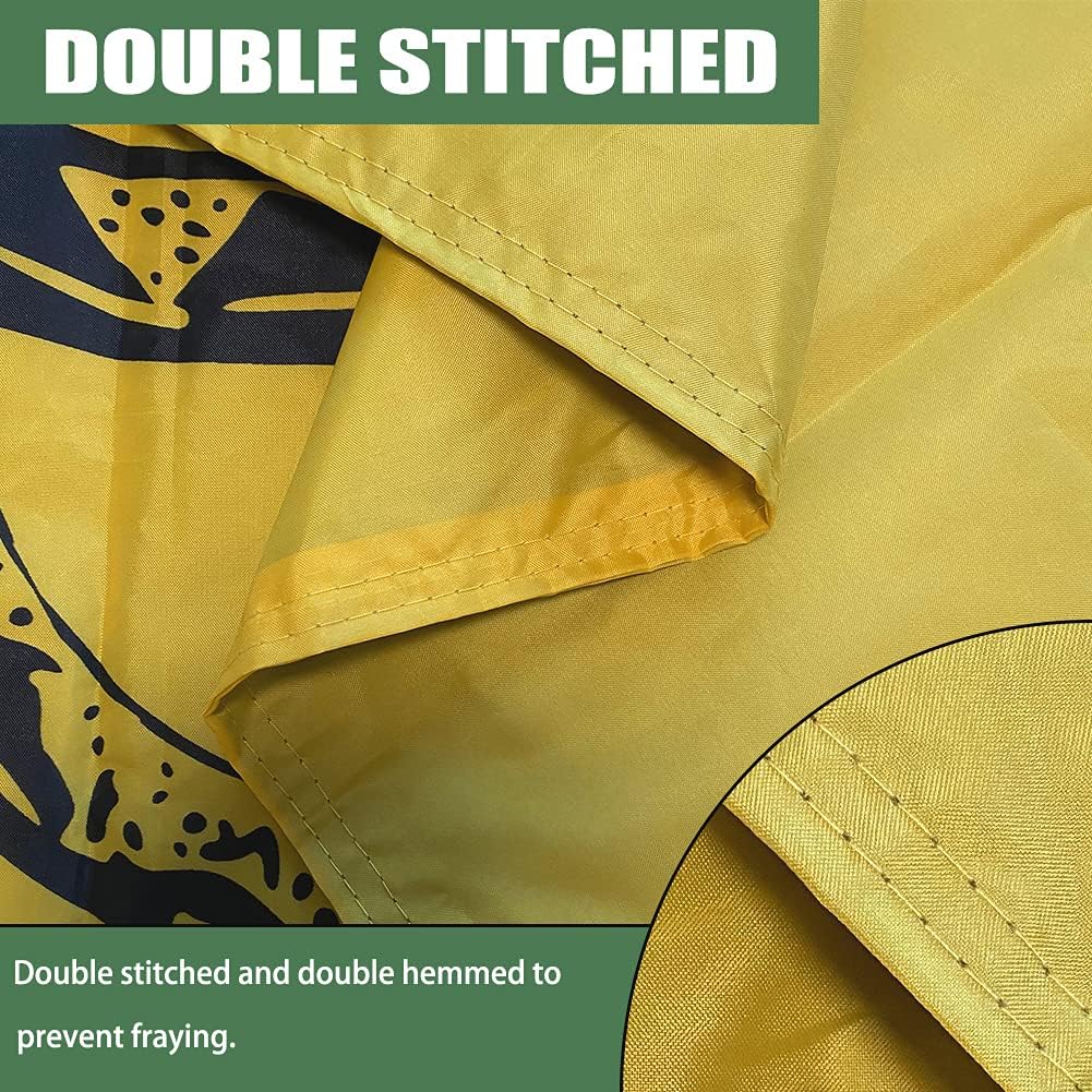 Dont Tread on Me Flag Double Sided 5x8 Outdoor- Heavy Duty Gadsden Don't Tread on Me Flags Banner with 2 Brass Grommets 4 Rows Stitched