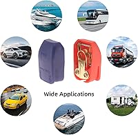 Vista 5 de Conector de terminal de batería, 2 pares de abrazaderas universales de liberación rápida para batería, terminales de batería de poste superior