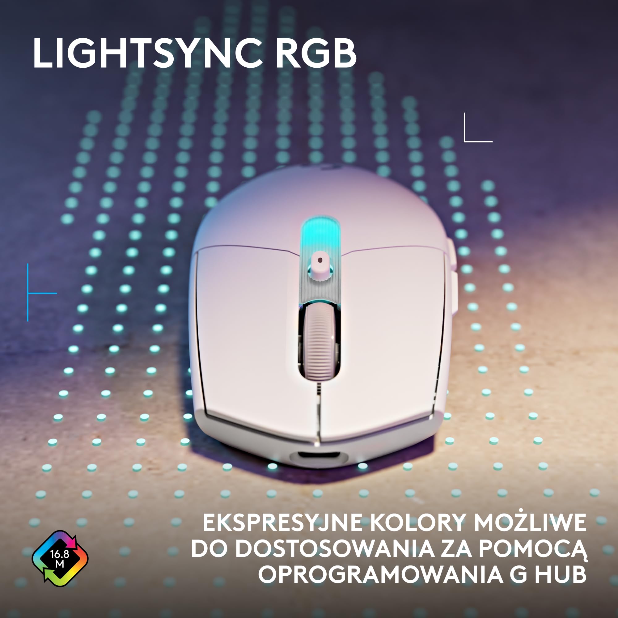 Logitech G G316 X 98, klawiatura do gier,8 kHz,wymienne sprężynujące przełączniki,konstrukcja uszczelkowa, US INT'L QWERTY+G305 X SUPERLIGHT bezprzewodowa mysz gamingowa,lekka 61 g ładowalna, PC-Biały