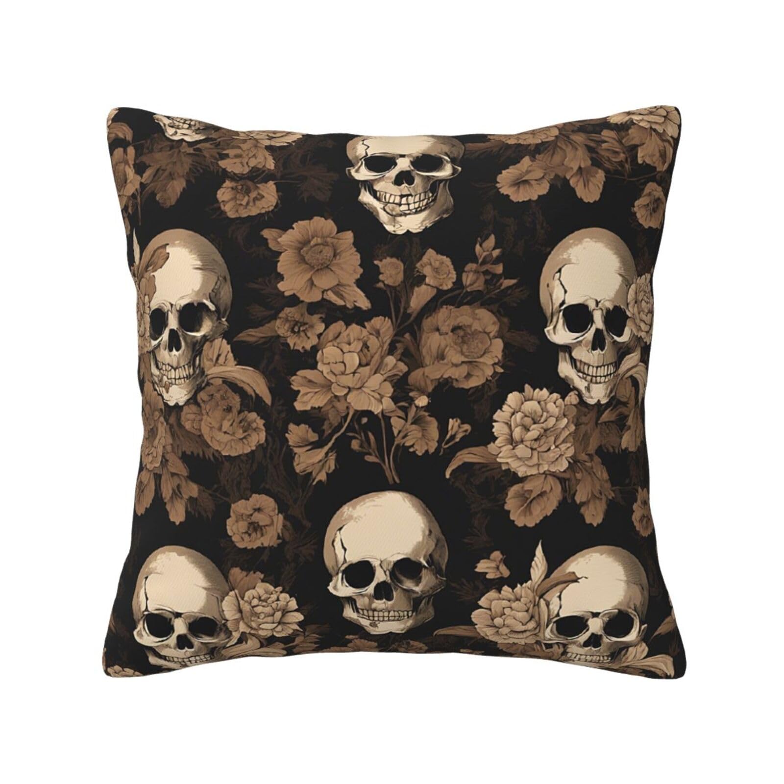 LHFIOHIRG (gothic wallpaper skull) Decorative Throw Pillow Covers Double-Sided Printed Cushion Covers for Sofa, Couch, Bed, and Home Decor 30 x 30cm