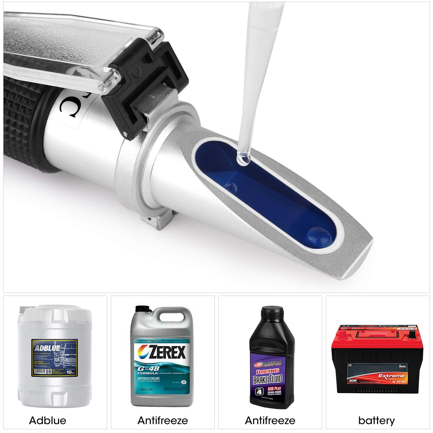 Buy Antifreeze Refractometer for Glycol, Coolant, Battery Acid