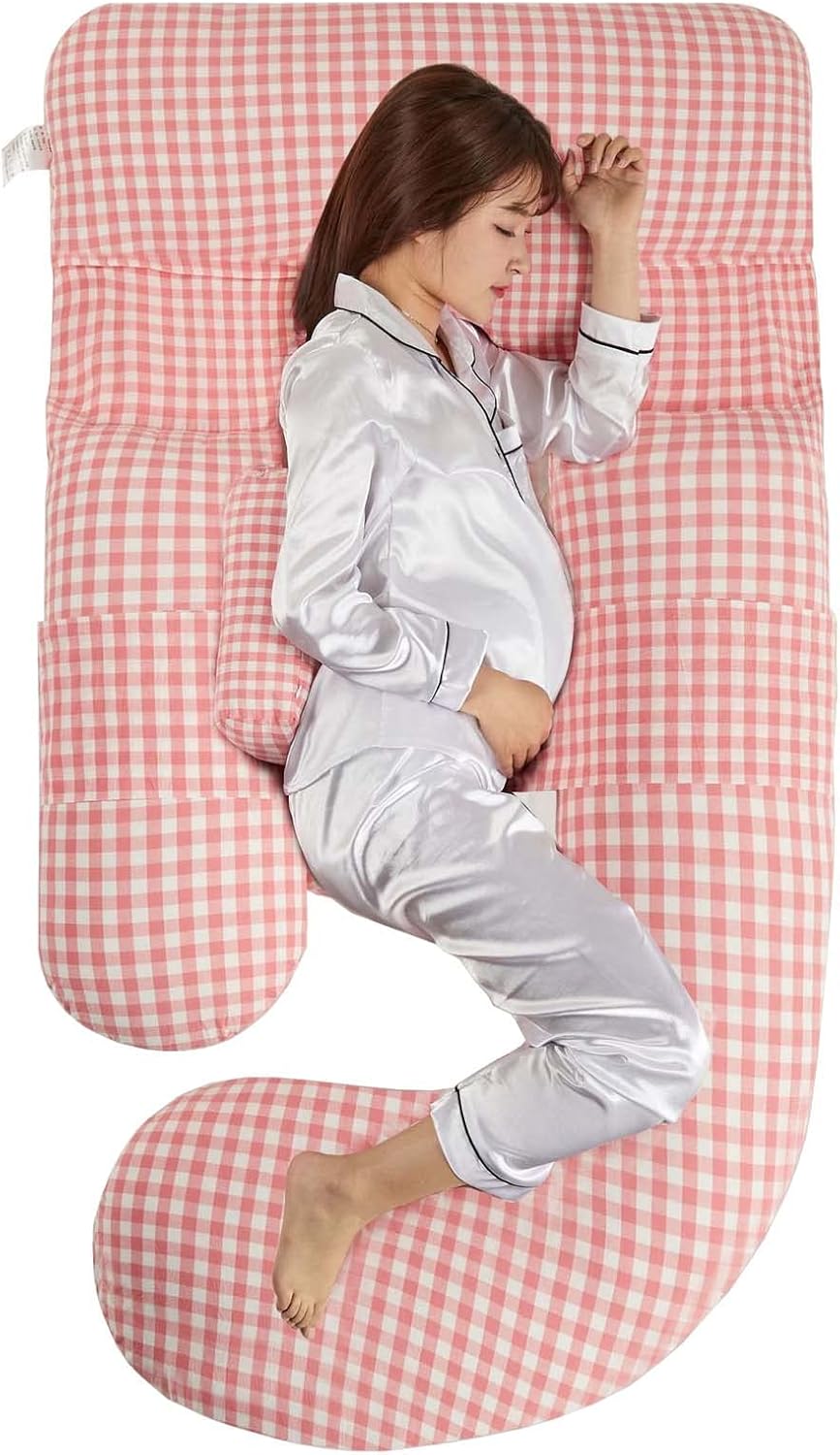 Pregnancy Pillows for Sleeping, U Shaped Maternity Pillows, Adjustable Belts Full Body Pillow, Support for Back/Hips/Legs/Belly for Pregnant Women