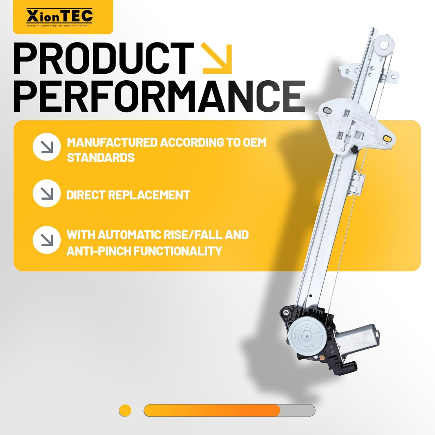 Power Window Regulator with Motor, Front Passenger Side, Compatible with Honda Civic 2016 2017 2018 Sedan, Insight 2019, Replace# 72210-TBA-A01 389145