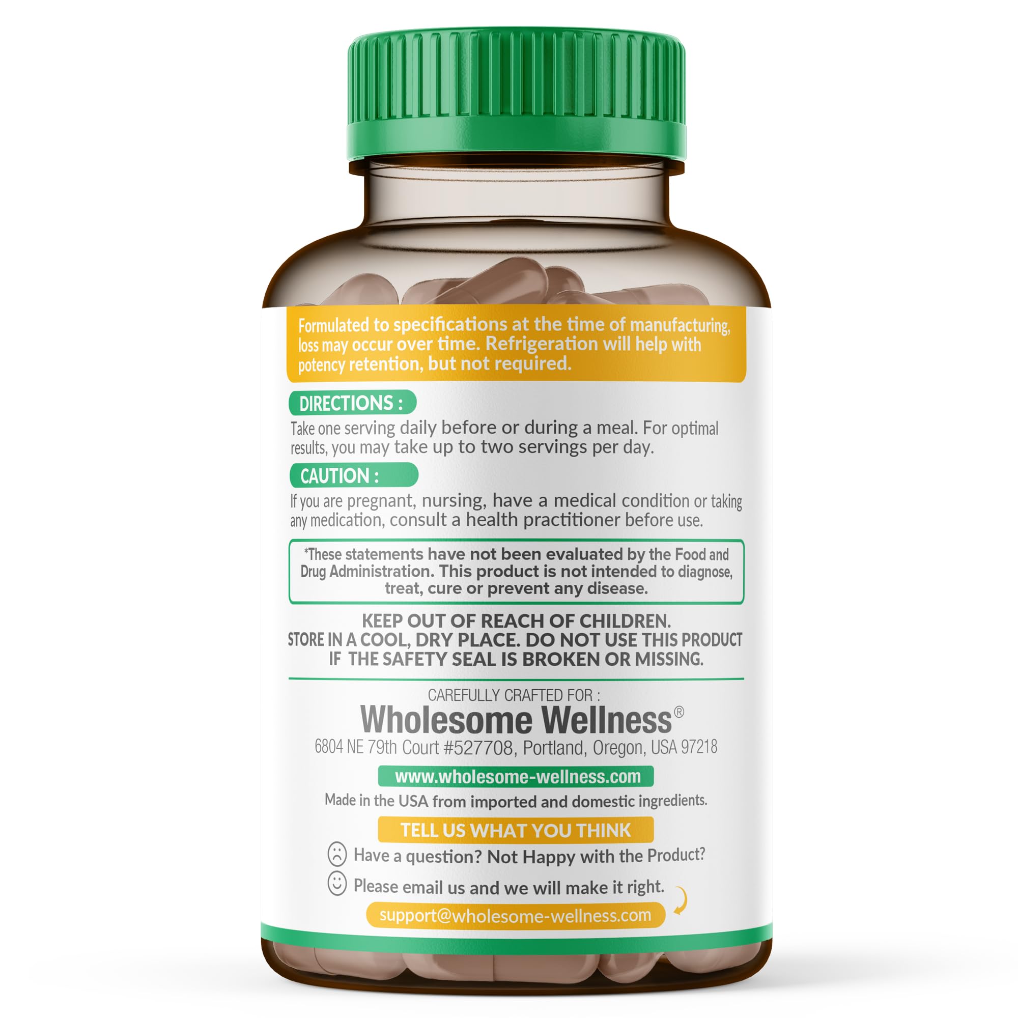 Wholesome Wellness Digestive Enzymes 1000MG Plus Prebiotics & Probiotics Supplement, 180 Capsules, Organic Plant-Based Vegan Formula for Digestion & Lactose with Amylase & Bromelain,3-6 Months Supply — Amazon image 9