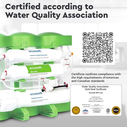 Ecosoft P’URE Balance filtre à osmose inverse | avec pompe intégrée pour une pression stable | eau potable enrichie en calcium | installation sous évier - 3