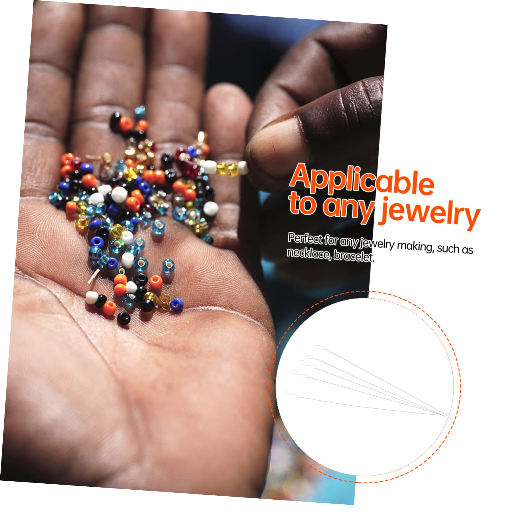 ERINGOGO 5 Pack Large Sewing Needles Iron Wire Embroidery Needles Essential Embroidery Supplies for Beading Projects