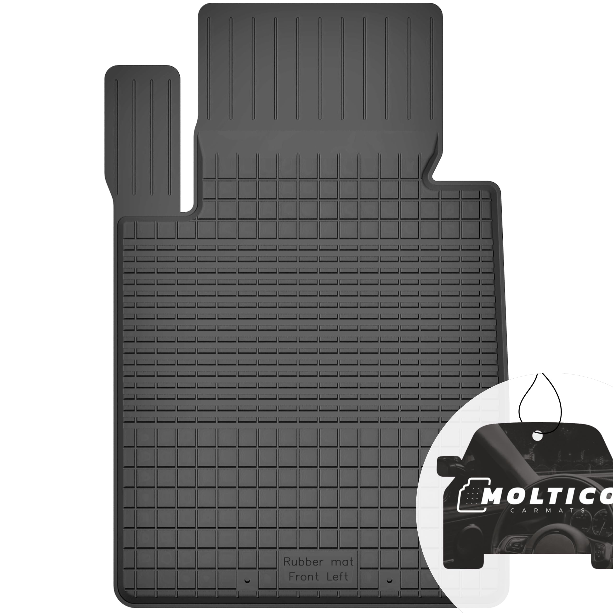 Conducente Tappetini Auto in Gomma con un Bordo - Set 1 Pezzi - Tappetini per Auto Impermeabile - Set di Tappeti Adatti per BMW 1-Serie E87 2004-2012