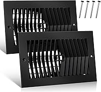 NEVESYKCUL 10x6 Inch Steel Air Vent Covers - 2 Pack Adjustable HVAC Register Grille for Wall Ceiling High Airflow Duct Openings