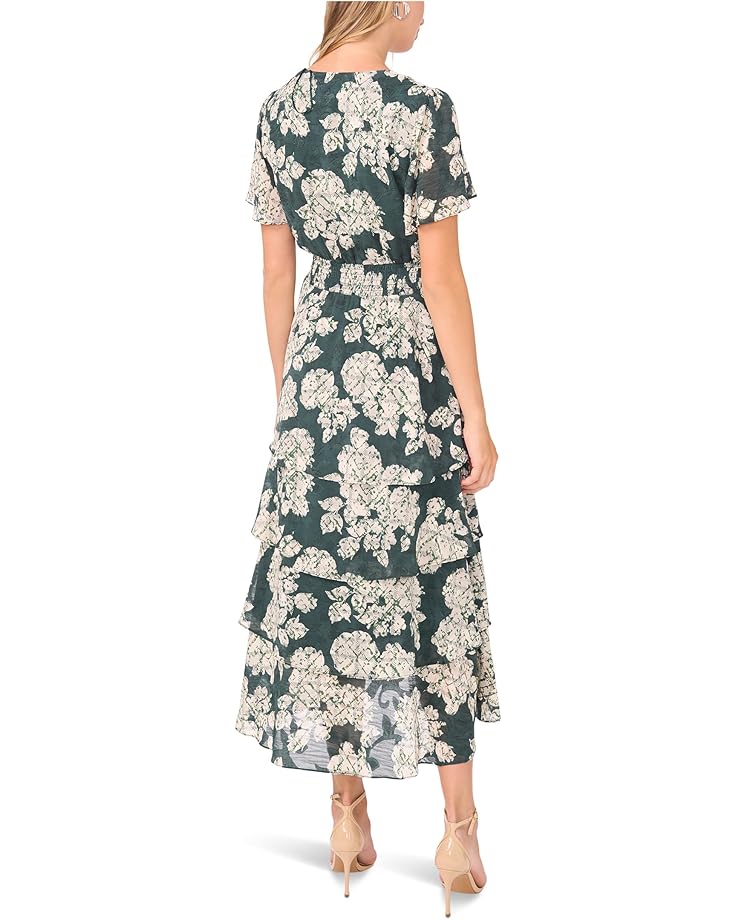 Vince Camuto Elbow Sleeve Smocked Waist Tiered Maxi Dress - #2 of 3