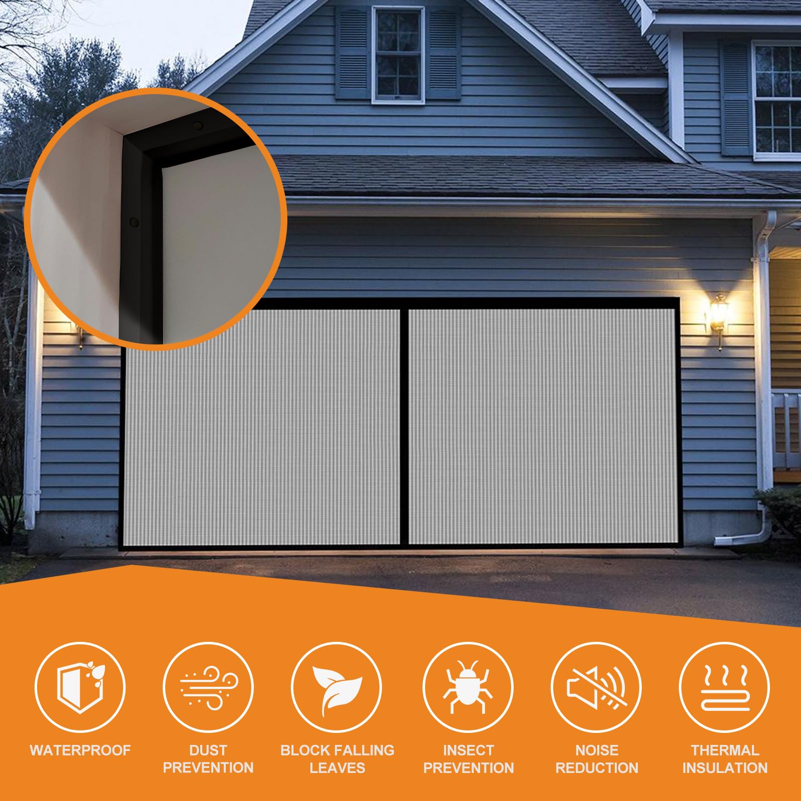 EFUTURETIME 6m Burlete para Bordes de Puertas de Garaje Junta de Goma Autoadhesiva Universal Tira de Sellado para Bordes Superiores y Laterales de la Puerta de Garaje, Negro