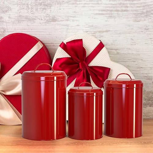 Miniatura 3 de LF LIKEFAIR Juego de 3 recipientes de Navidad, recipientes de almacenamiento de alimentos para cocina del hogar, té, hierbas, azúcar, sal, café,