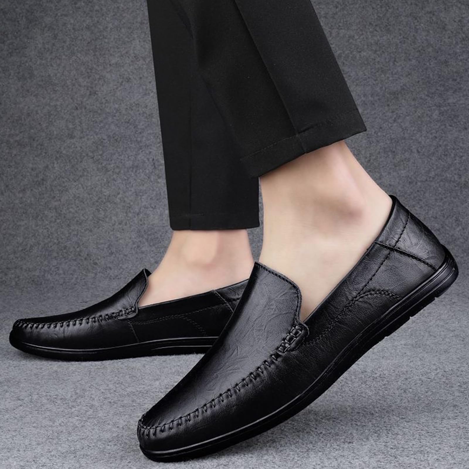 Mocassini da Uomo in Pelle Senza Lacci | Eleganti, tempo, Vintage, Oxford, ufficio, feste, nozze, formali, passeggio