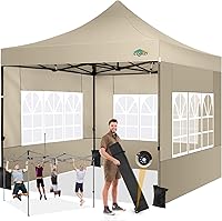 Vista 50 de COBIZI 10x10 Gazebos desplegables en oferta 11x11 Tienda de campaña con toldo fácil de montar al aire libre, Gazebo impermeable portátil