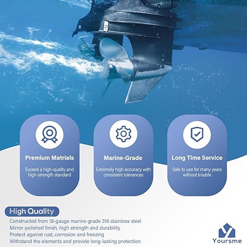 Miniatura 5 de 27031 - Kit de protector de skeg Guard de acero inoxidable de grado marino para Mercury Mercruiser Alpha I Generation II 1991-2023