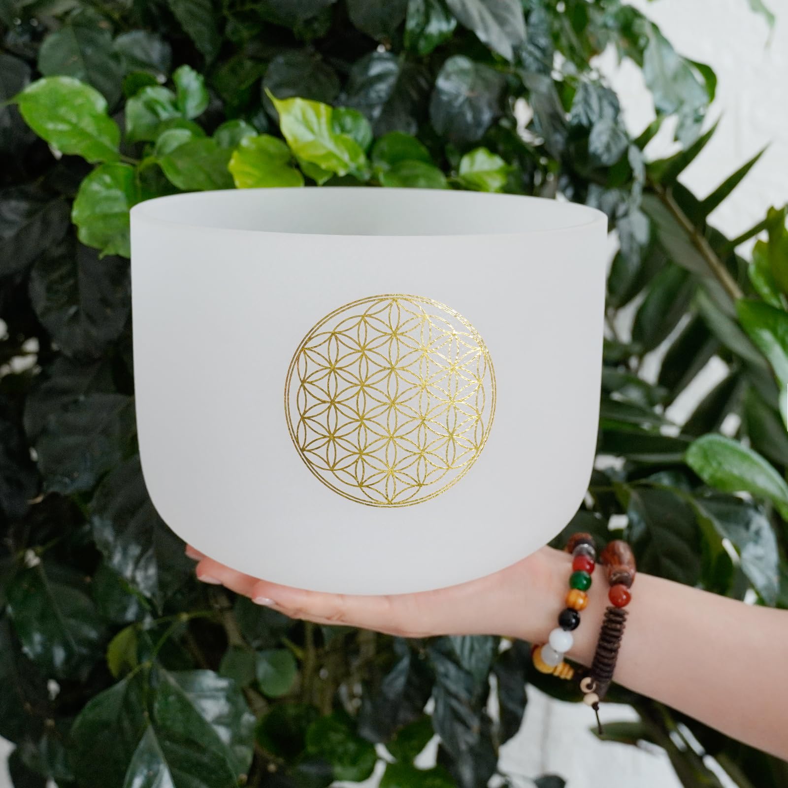 Hye-eun Set di campane tibetane in cristallo 432HZ perfetto Pitch 7 – 12 pollici lumen della vita al quarzo Singing Crystal Bowls Set di 7 campane tibetane per guarigione del suono, rilassamento dello
