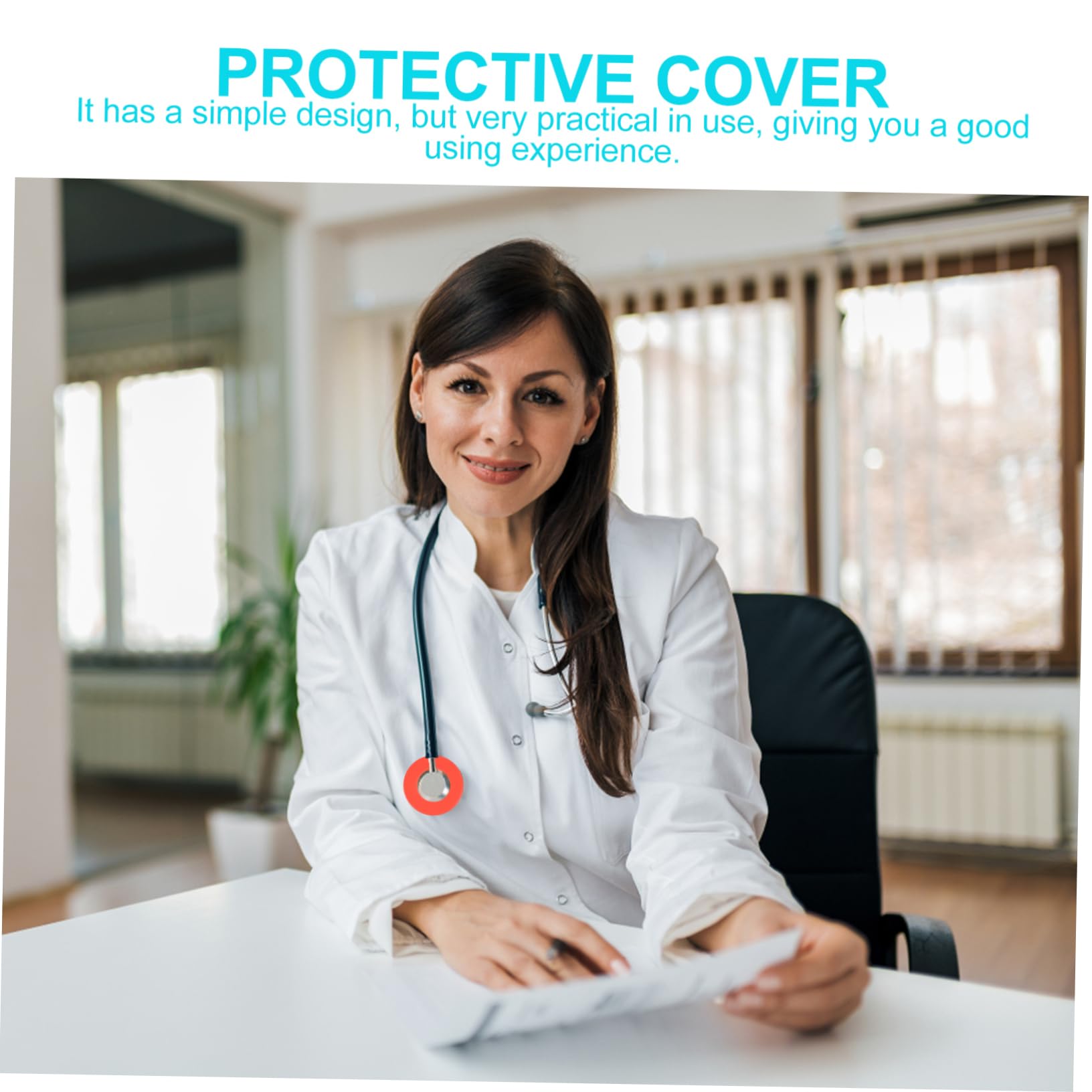 HOMOCONO 5sets Non- Non- Non-Medical Stethoscope Protective Cover Non- Non- Non-Medical Stethoscope Head Cover Accessories 16pcs*5