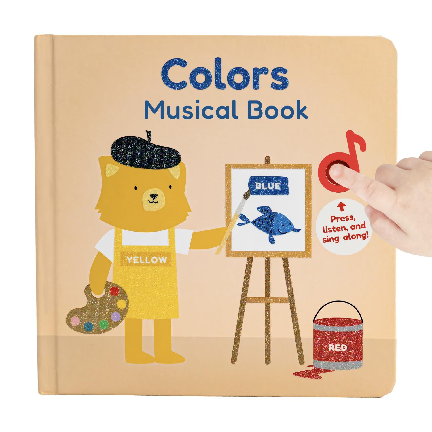 Cali's BooksColors Book for Toddlers 1-3 - Musical Books for Kids, Interactive Talking Baby Sound Book, Educational Song Learning Toys, Sing and Learn Music Toy for Babies