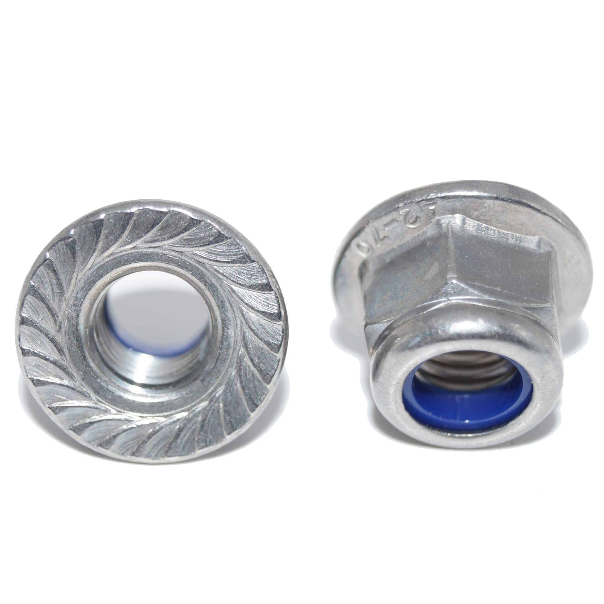 Gleitmo - Tuercas de brida M12, 20 unidades, autofijantes, con dentado de bloqueo DIN 6926, acero inoxidable A2, tuercas hexagonales V2A, tuercas de seguridad A2