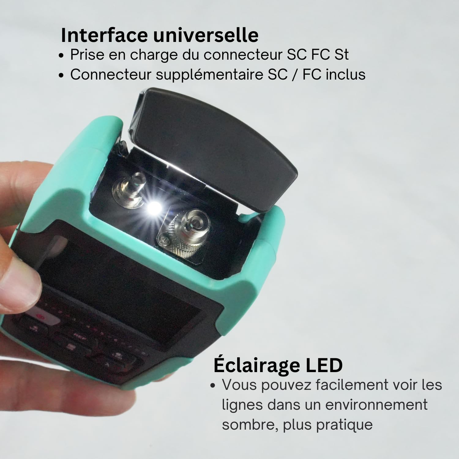 TM530 Compteur de puissance optique 4 en 1 haute précision avec batterie rechargeable testeur de fibre optique multifonctionnel avec VFL RJ45 Lumières LED