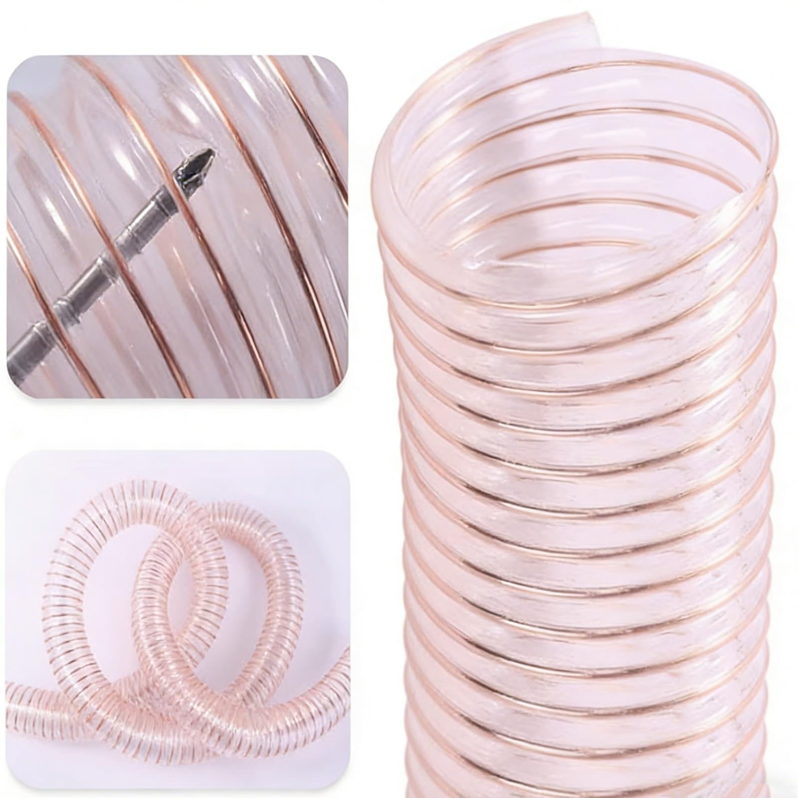 Conduit en PU flexible de 220mm et 2m pour la collecte de poussière de menuiserie