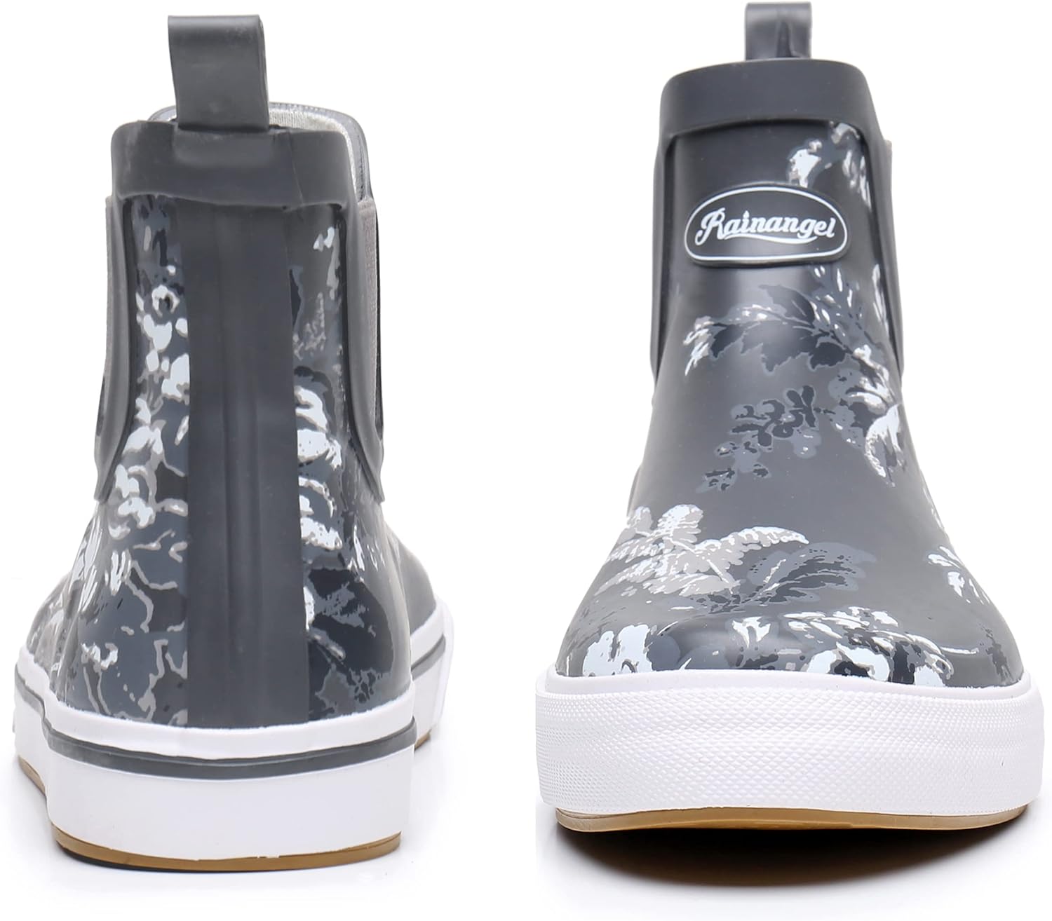 RAINANGEL Rain Boots for Women and Men,Unisex Ankle Rain Shoes Anti-Slipping Rainboots with Comfortable Lightweight Garden Rubber Rain Boot and Outdoor Work Shoes,Waterproof Fishing Deck Boots