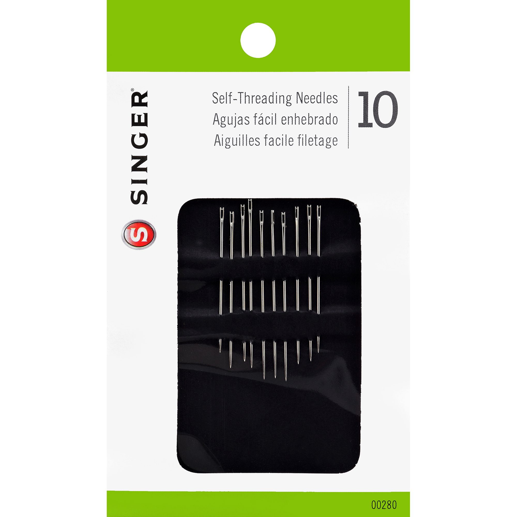 Singer00280 Self-Threading (Calyxeye) Hand Sewing Needles, Assorted Sizes, 10-Count