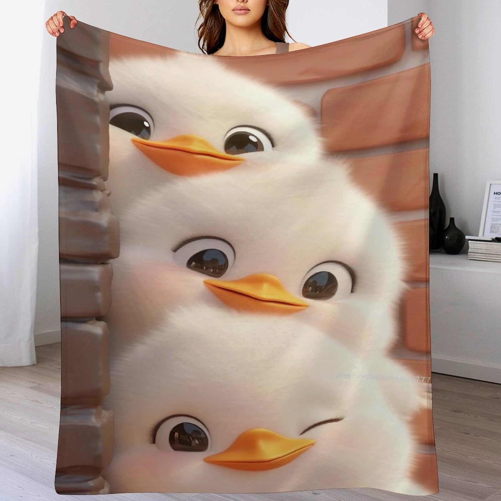Couverture canapé canard en flannel douce et moelleuse de dimension grande taille 180x200cm