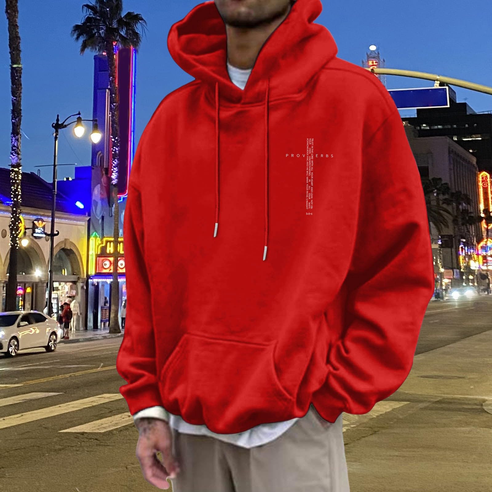 Felpe con cappuccio da uomo alla moda retrò pullover top autunno grafica