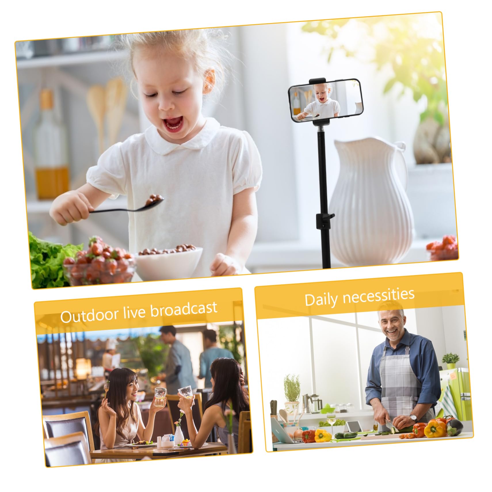 1set Supporto Telefonico Per Streaming Treppiede Portatile Per Smartphone Adatto Per Videochiamate e Giochi Facile Da Usare e Conservare Compatibile Con Smartphone