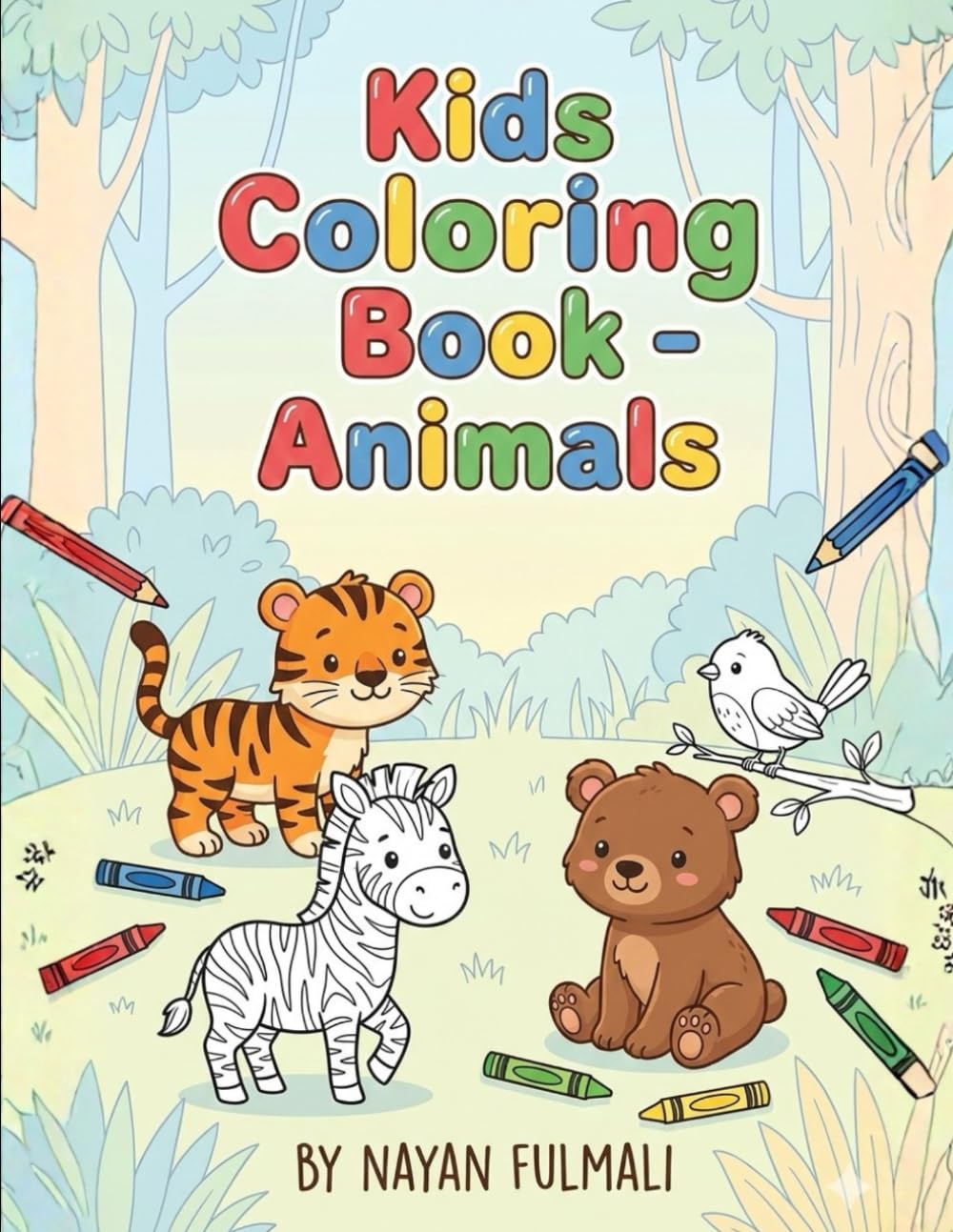 Cute Baby Animals Pictures Coloring Book for Fun Coloring Activity: Cute and Colorful Animal Pictures for Kids to Enjoy Coloring