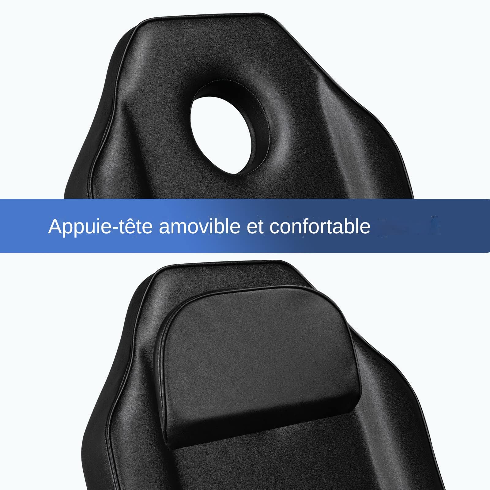 Alightup Table de Massage Pliante Professionnelle Legere Aluminium Housse Table Massage Lit Cosmétique Massage 3 Sections Portable Ergonomique Noir