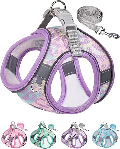 Miniatura 9 de Arnés para perros pequeños y medianos sin tirones, juego de arnés y correa para gatos, arnés para cachorros para perros pequeños, arnés para perro