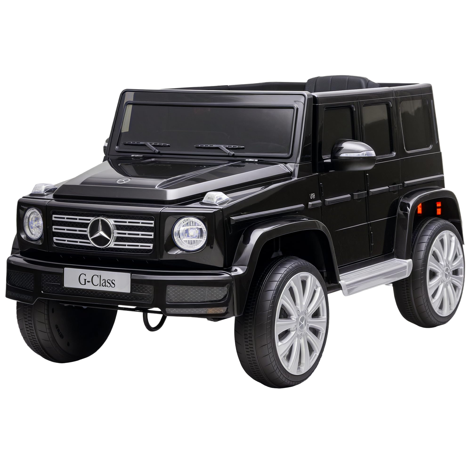 HOMCOM Kids Mercedes Benz G500 Ride On Car - Black - 12V Electric with Remote Control - Ages 3-8