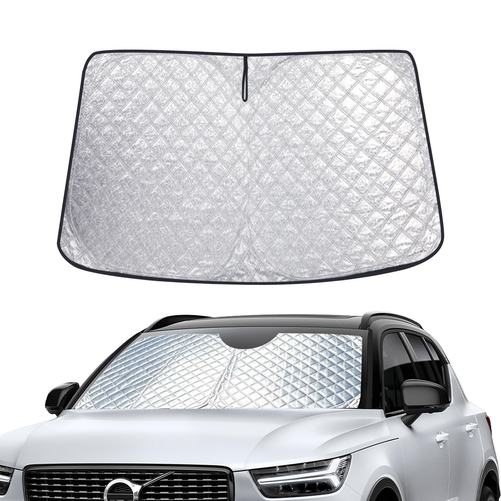 Parasol para parabrisas de coche compatible con Volvo XC40 2018-2025, parabrisas delantero plegable grueso interior para parabrisas de coche, parasol delantero para protección UV y protección contra