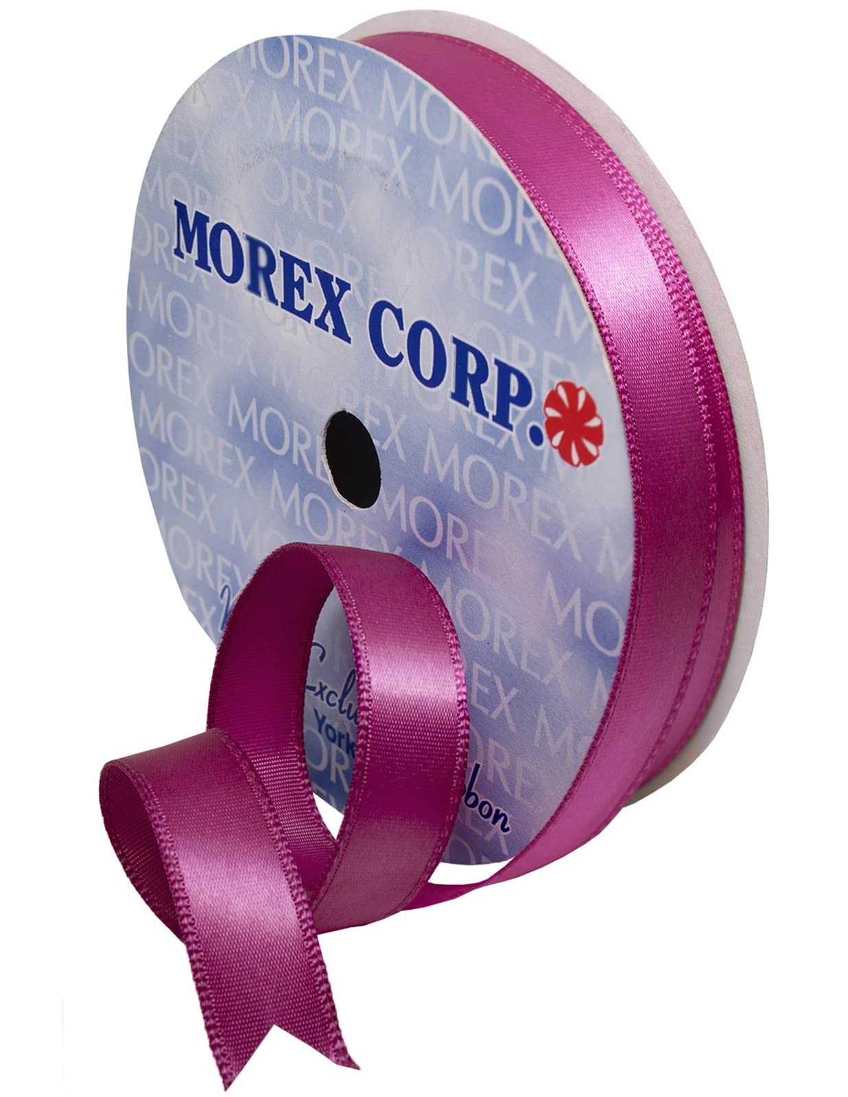 Morex Ribbon Ribbon, Polyester, Magenta, 5/8 inch by 10 Yards
