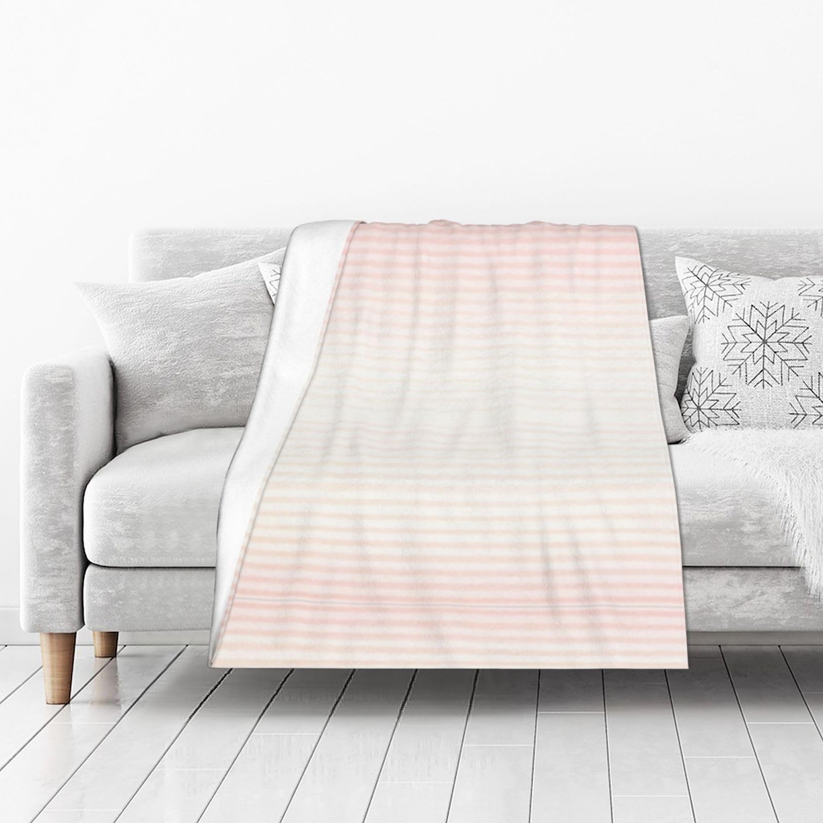 DUYIOKH Blush Gradient Print Thick Throw Blanket, Blanket for Couch Bed Warm Travel Blanket for Camping Movie Night
