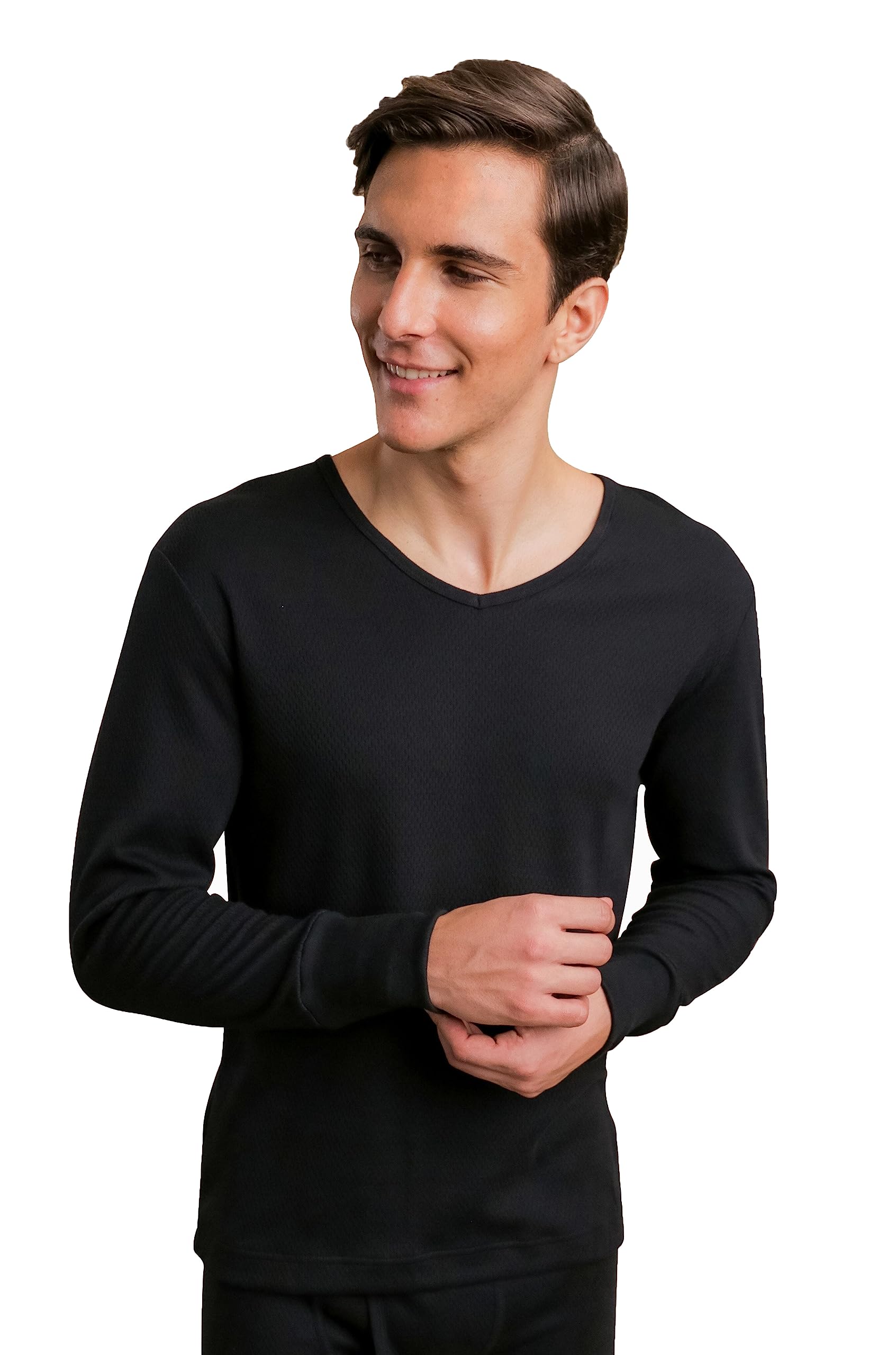 Cottonique Hypoallergenic Men’s Thermal Base Layer Long Sleeve for Men with Skin Allergies and Sensitive Skin