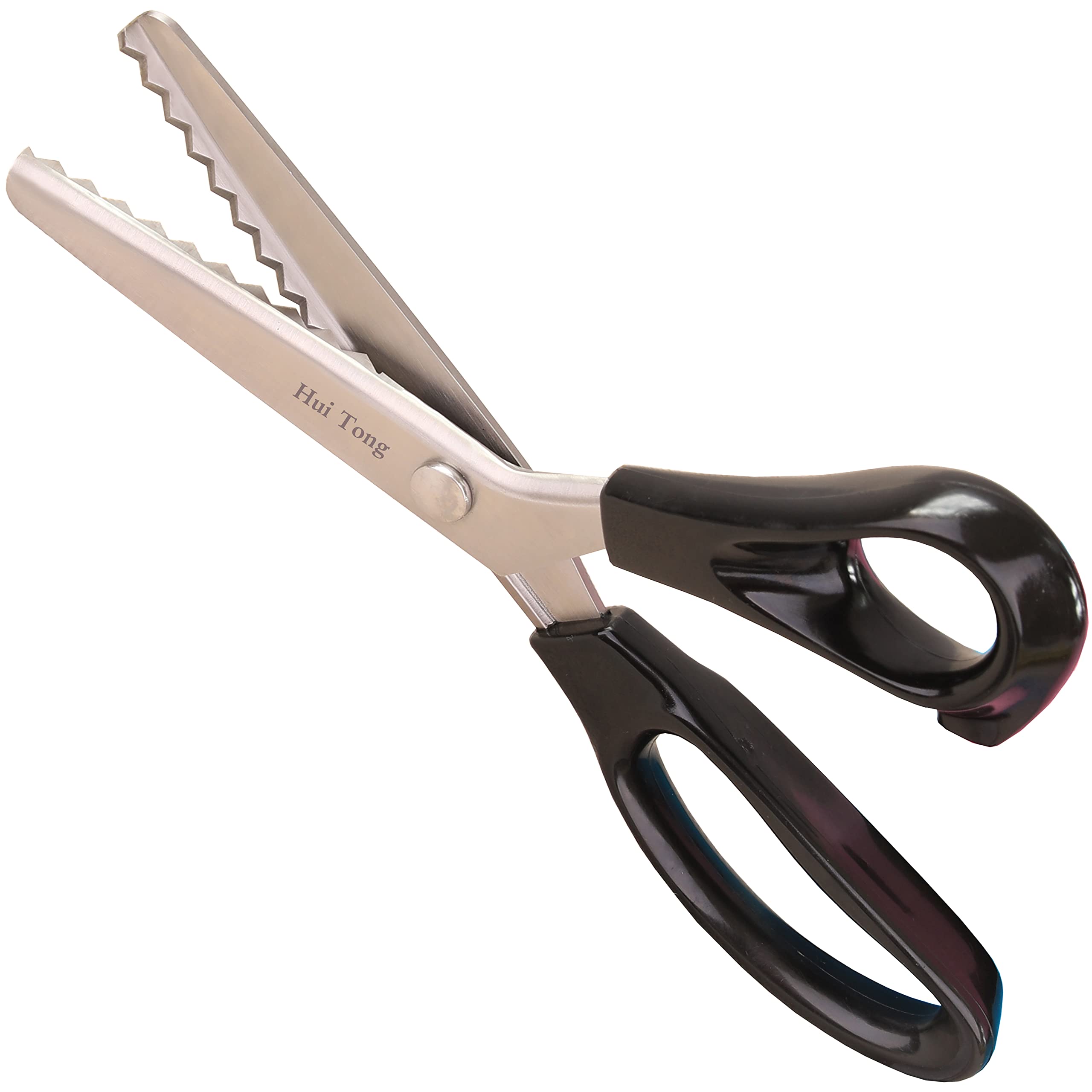 Hui Tong Black Scallop Scissors For Fabric Strong & Sharpe Pinking Shears Serrated And Scalloped Pinking Shears A Total Of 6 Models (Serrated 7Mm)