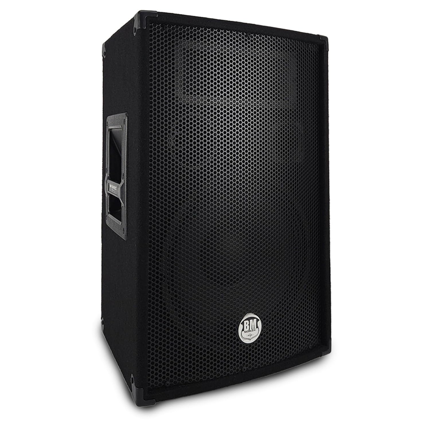 Paire d'enceinte Passive BM Bmsonic BMS-12 - Sono Bass Reflex Trapézoïdal à 3 Voies 12"/30cm - 2 x 600W