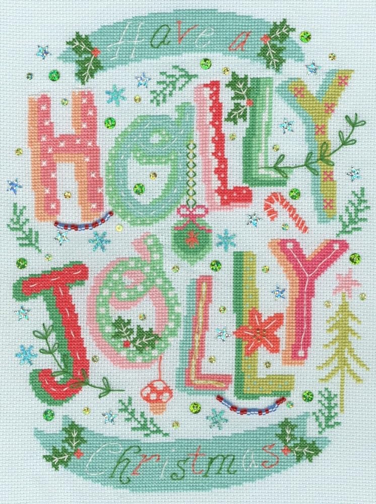 Bothy Threads Counted Cross Stitch Kit - Holly Jolly Christmas