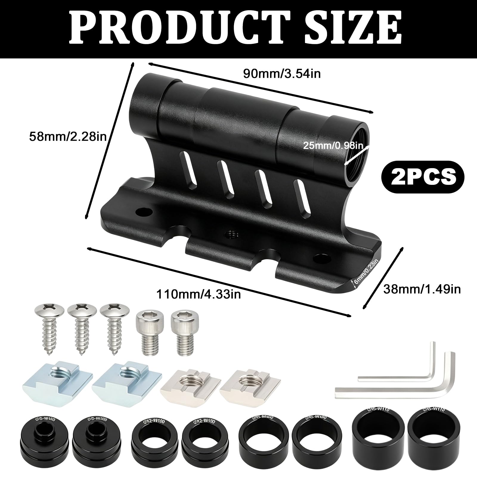 Support de Fourche de Vélo, 2 Pièces Support de Fixation de Fourche de Vélo, Supports De Fourche Vélo en Alliage d'aluminium, Porte-vélo, pour camions, SUV, Remorques, Voyages et Transport Extérieur