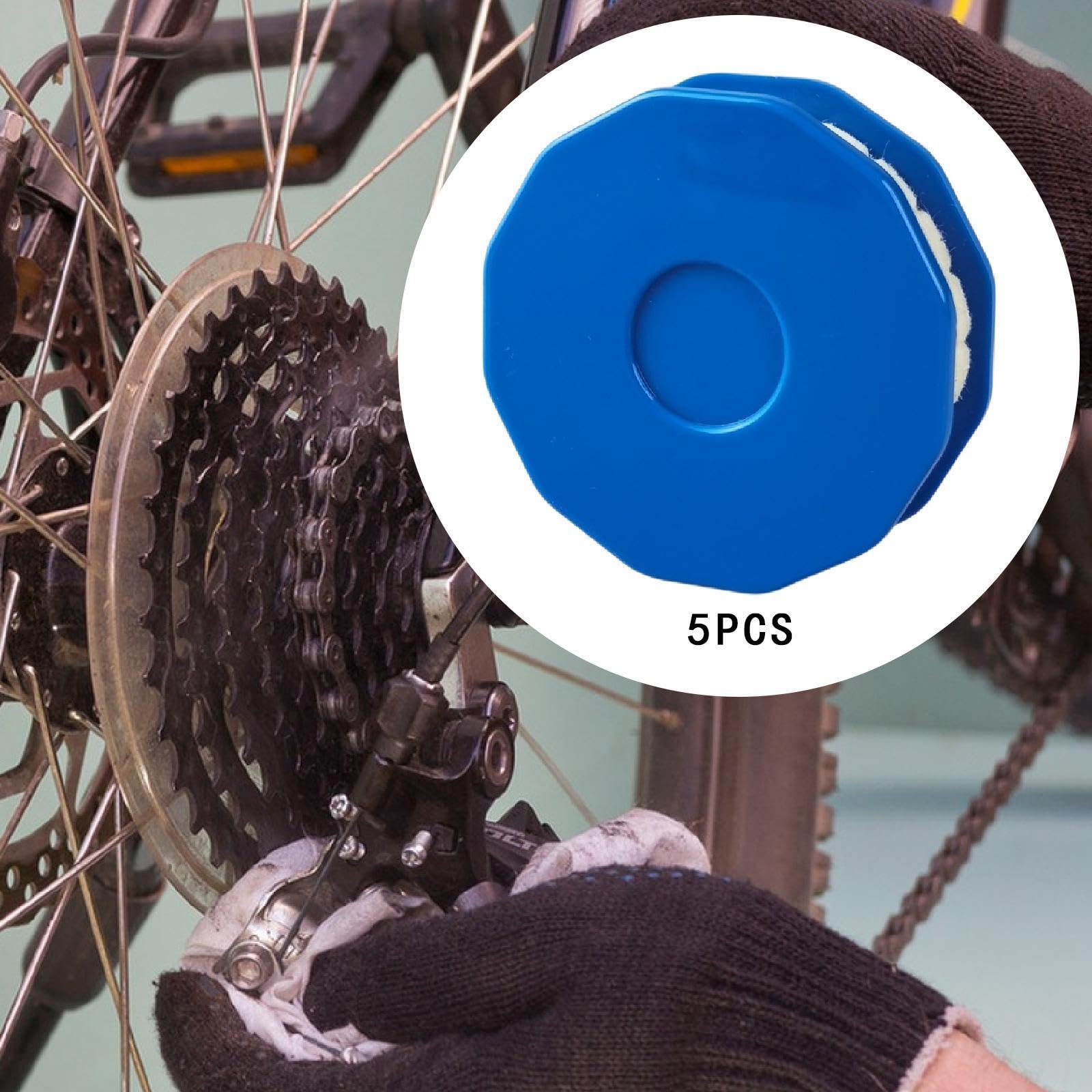 YIJU 5Pcs Bike Chain Oiler Lubricator Bicycle Maintenance Tool Round Versatile Lightweight Easy to Use Care Tool, Blue