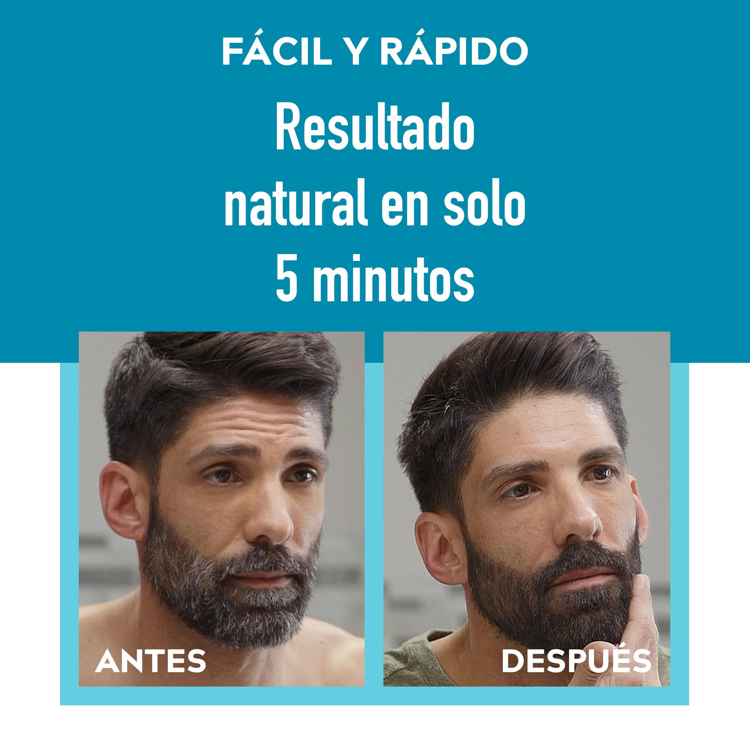 Just For Men Tinte Colorante En Gel Para Barba Y Bigote. Con Aloe y Aceite de Coco, para una Barba Sin Canas y con Aspecto Más Denso en 5 minutos. Tono Moreno, M45 (3 Pack)